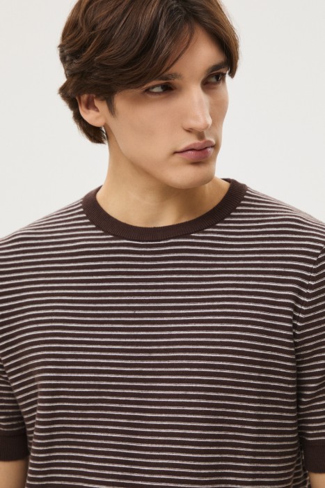 джемпер в полоску из россии вид сбоку