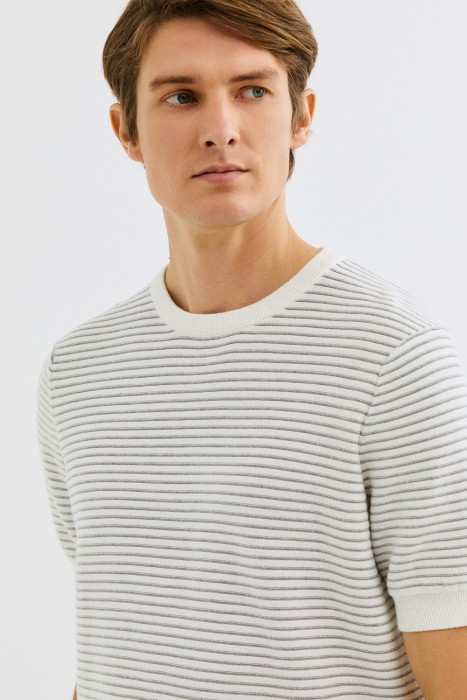 джемпер в полоску от бренда снежная королева вид слева