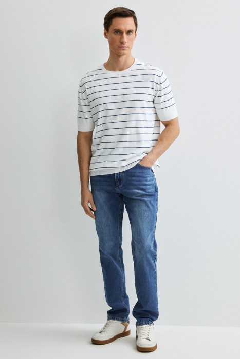 джемпер в полоску от бренда снежная королева вид слева