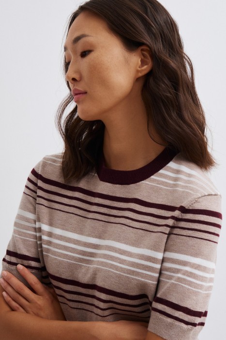 джемпер в полоску из россии вид сбоку