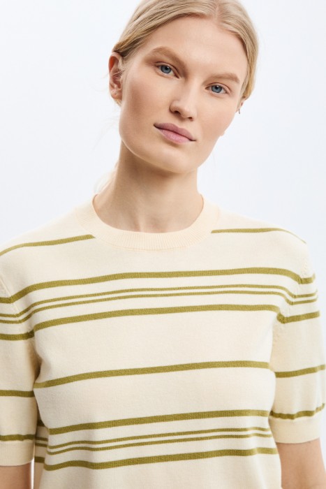 джемпер в полоску из россии вид сбоку