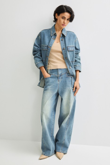 джинсовая рубашка 805213003 фотография