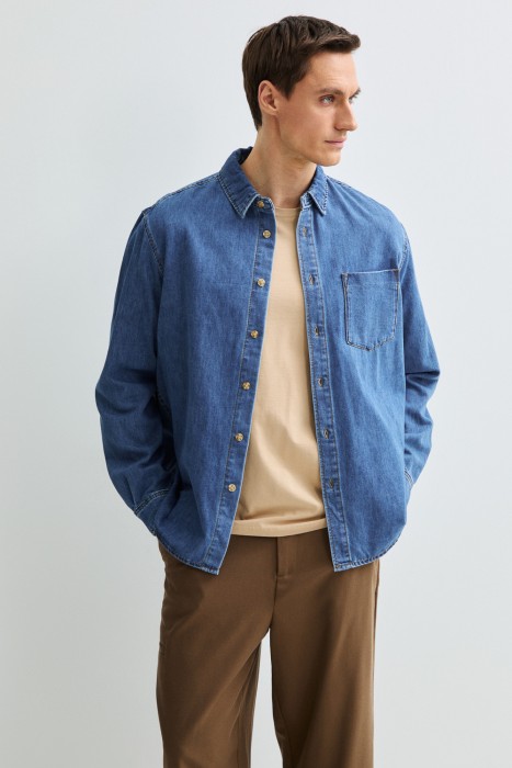 джинсовая рубашка 798669003 фотография