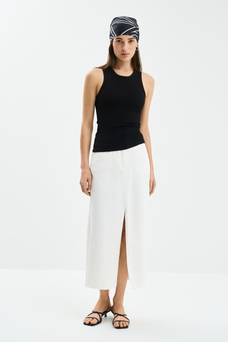 джинсовая юбка от бренда снежная королева вид слева