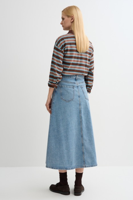 джинсовая юбка по цене 3010 руб вид справа