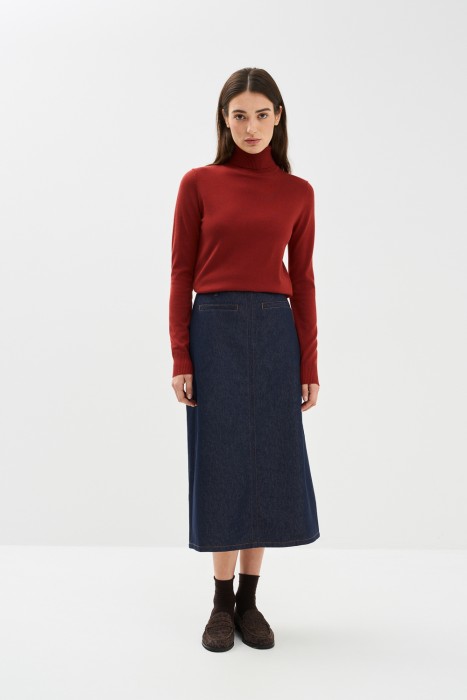 джинсовая юбка от бренда снежная королева вид слева