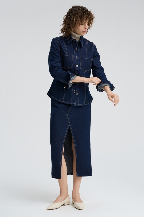 джинсовая юбка 731763003 фотография