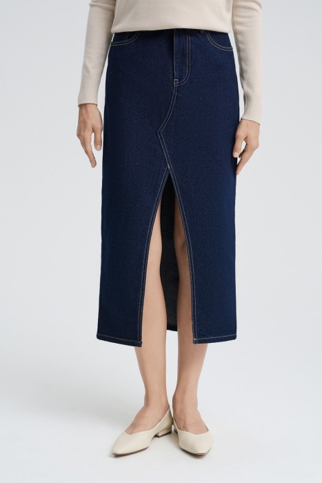 джинсовая юбка от бренда снежная королева вид слева