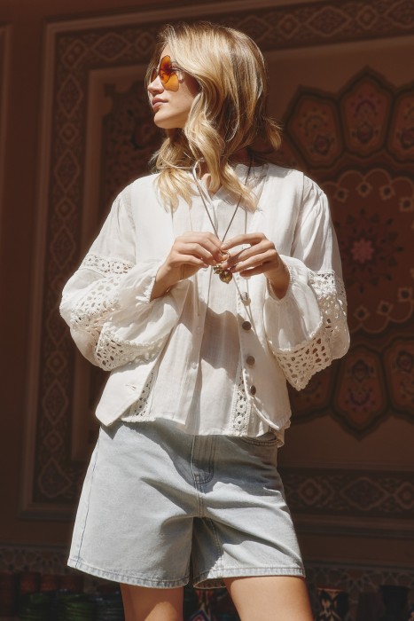 джинсовые шорты 761199003 фотография