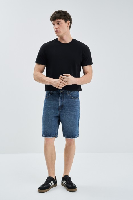 джинсовые шорты от бренда снежная королева вид слева