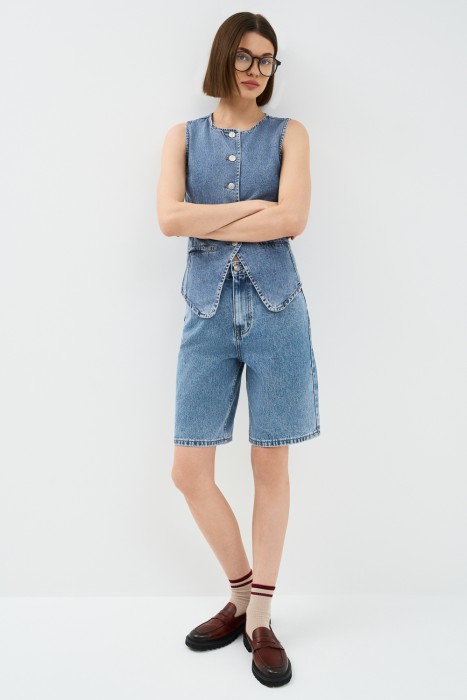 джинсовые шорты 761201003 фотография