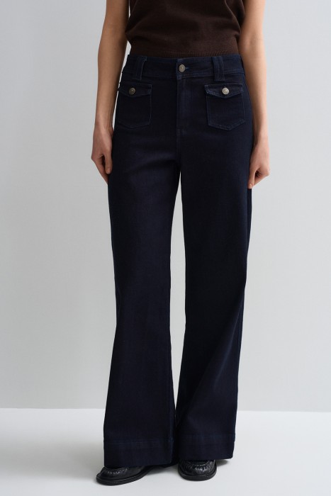 джинсы клеш от бренда снежная королева вид слева