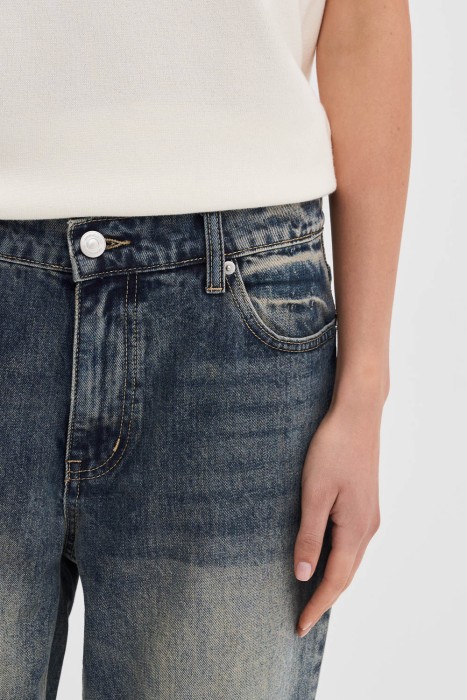 джинсы клеш от бренда снежная королева вид слева