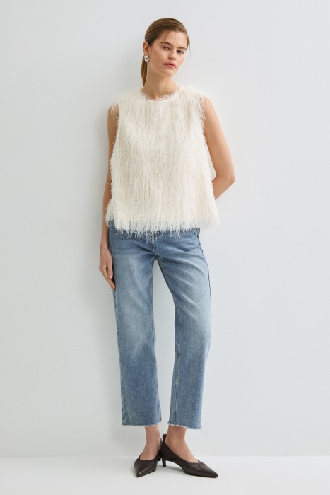 джинсы прямые укороченные 805223003 фотография