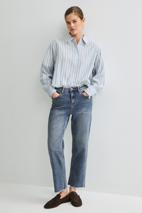 джинсы прямые укороченные 805233003 фотография