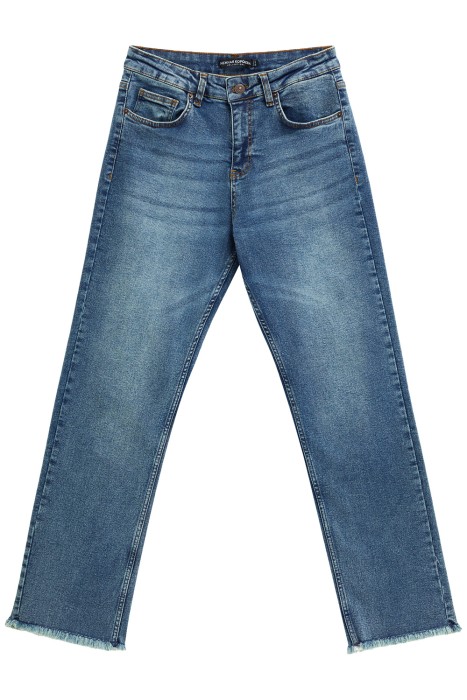 джинсы прямые укороченные  из россии вид сбоку