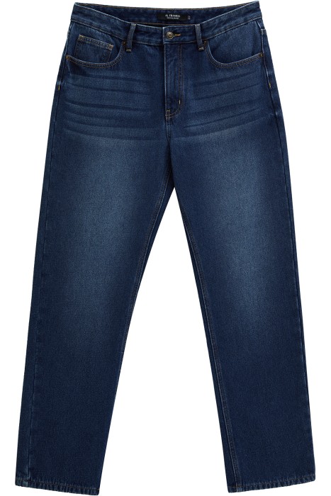 джинсы прямые утепленные из россии вид сбоку