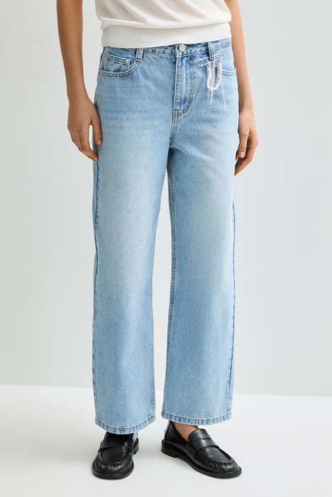 джинсы прямые от бренда снежная королева вид слева