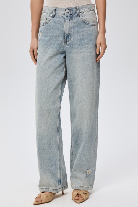 джинсы прямые от бренда снежная королева вид слева