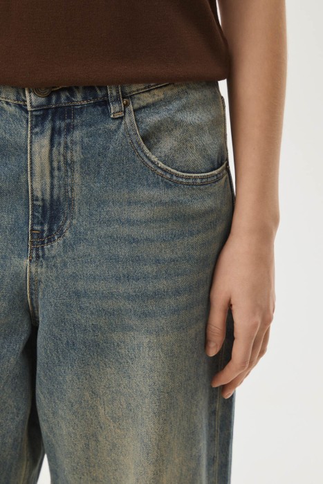 джинсы широкие из россии вид сбоку