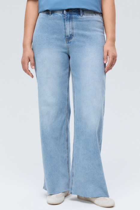 джинсы широкие от бренда снежная королева вид слева