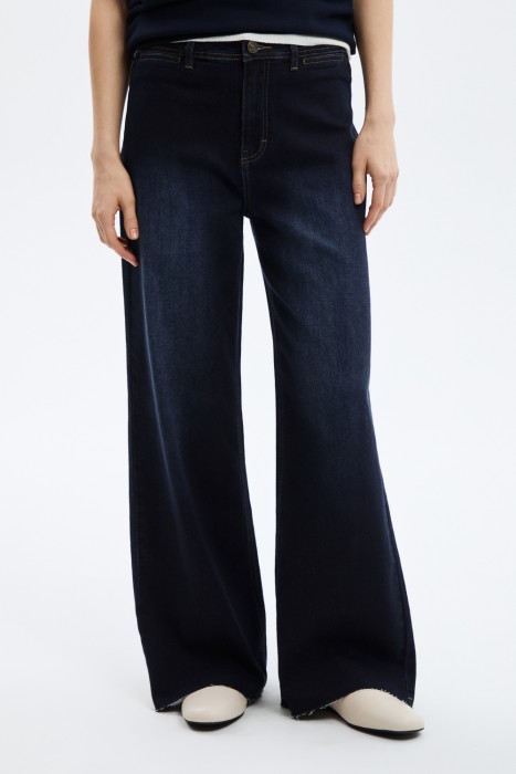 джинсы широкие от бренда снежная королева вид слева