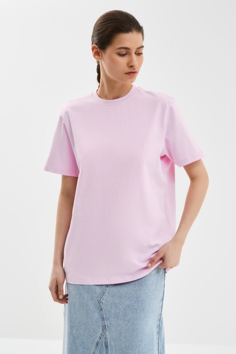 футболка из хлопка от бренда снежная королева вид слева