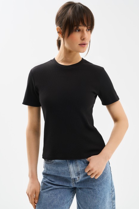 футболка из хлопка от бренда снежная королева вид слева