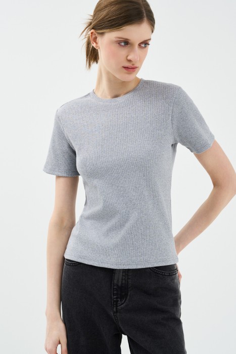 футболка из хлопка от бренда снежная королева вид слева