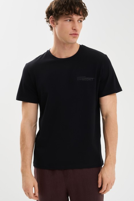 футболка из хлопка от бренда снежная королева вид слева