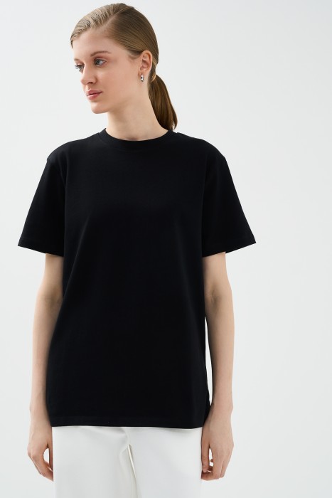 футболка из хлопка от бренда снежная королева вид слева