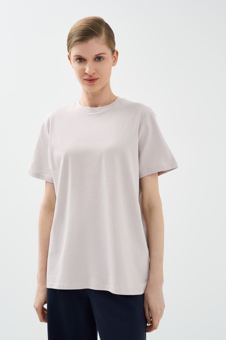 футболка из хлопка от бренда снежная королева вид слева