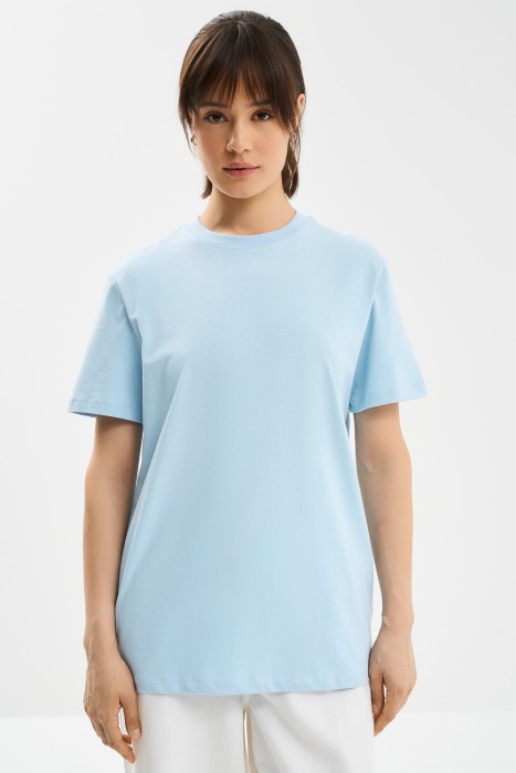 футболка из хлопка от бренда снежная королева вид слева