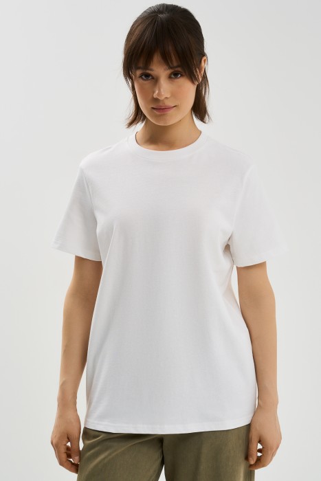 футболка из хлопка от бренда снежная королева вид слева