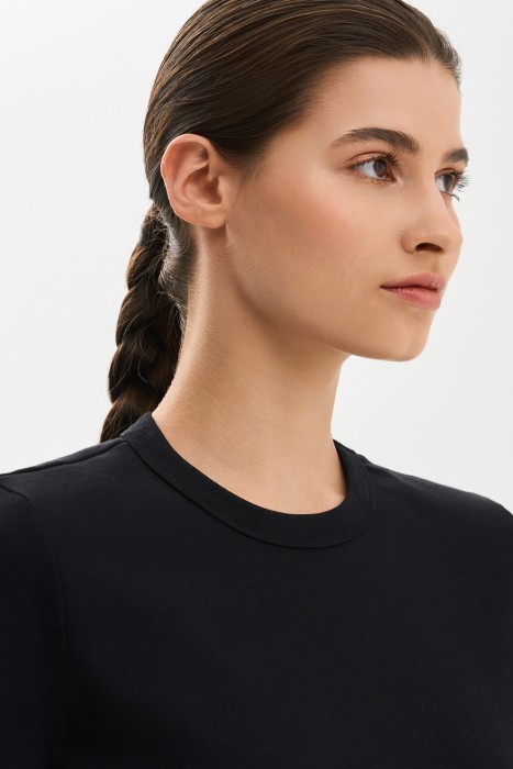 футболка из хлопка от бренда снежная королева вид слева