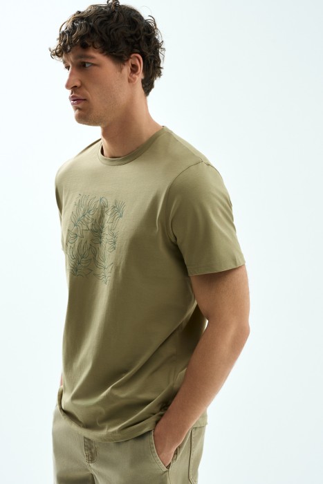 футболка из хлопка от бренда снежная королева вид слева