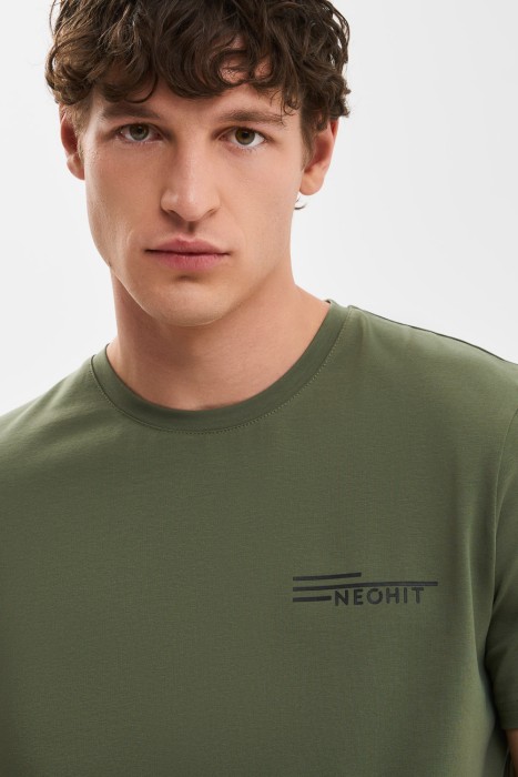 футболка из хлопка от бренда снежная королева вид слева