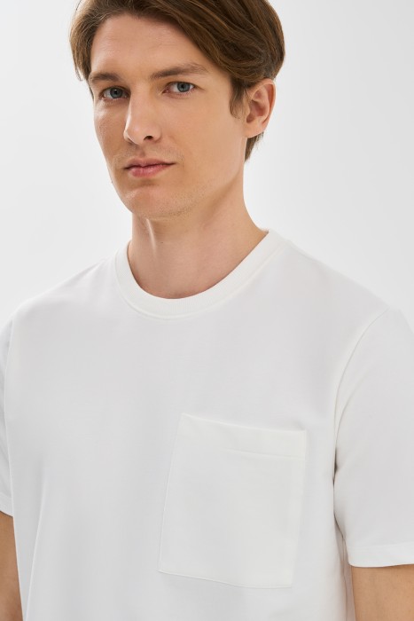 футболка из хлопка от бренда снежная королева вид слева