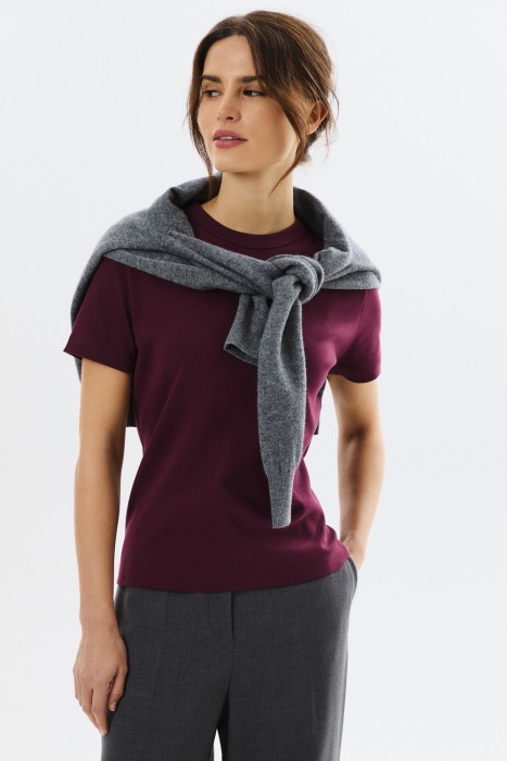 футболка из хлопка от бренда снежная королева вид слева