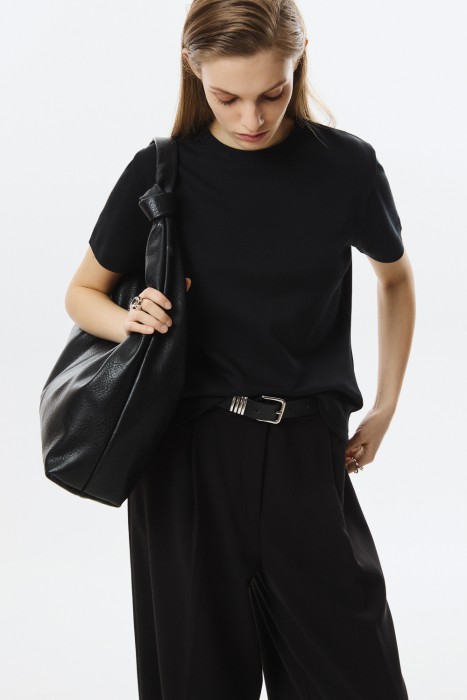 футболка из хлопка от бренда снежная королева вид слева