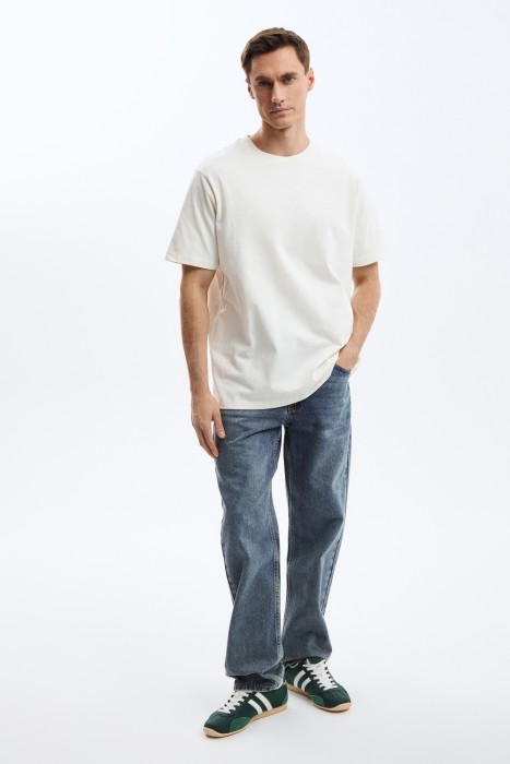 футболка из хлопка от бренда снежная королева вид слева