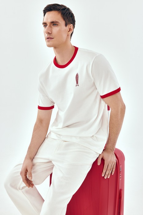 футболка из хлопка от бренда снежная королева вид слева