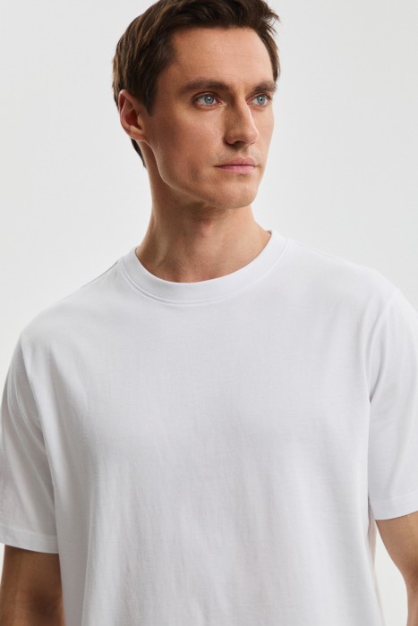 футболка из хлопка от бренда снежная королева вид слева