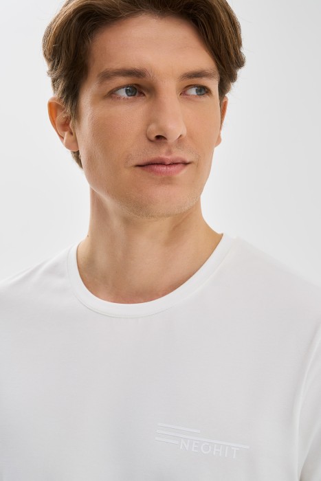 футболка из хлопка от бренда снежная королева вид слева