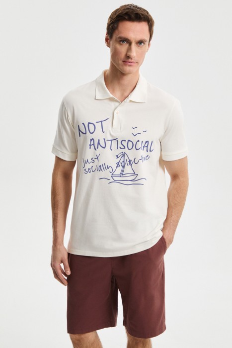 футболка-поло с принтом 806363003 фотография