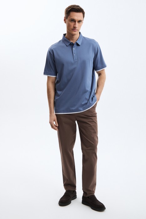 футболка-поло от бренда снежная королева вид слева