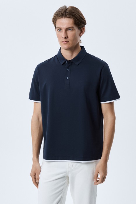 футболка-поло от бренда снежная королева вид слева