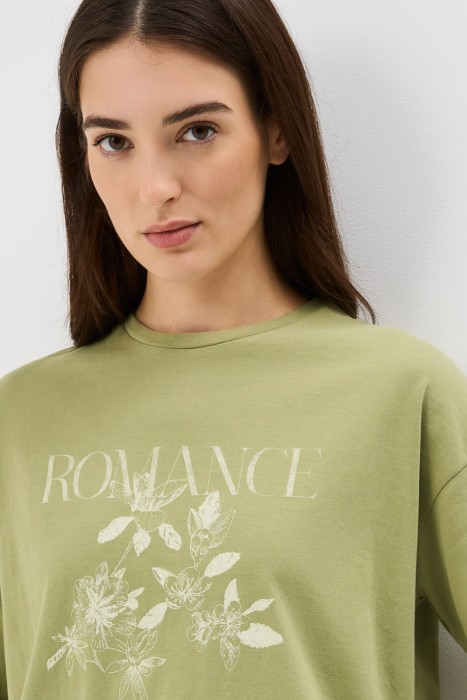 футболка с принтом от бренда снежная королева вид слева