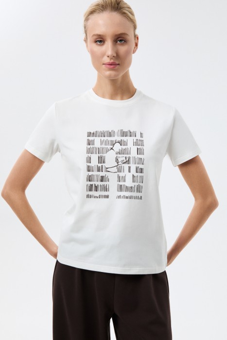 футболка с принтом от бренда снежная королева вид слева