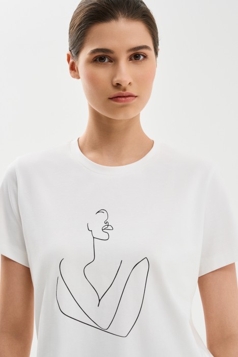 футболка с принтом по цене 720 руб вид справа